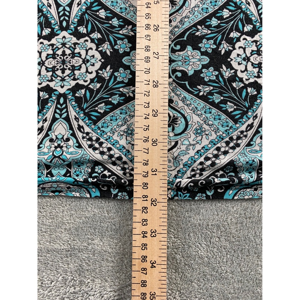 Cynthia Rowley Womens Blue Black Medallion Paisley Racerback Mini Dress Tunic S - Picture 7 of 9
